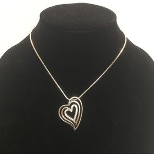 Brighton triple heart necklace with crystals 💕